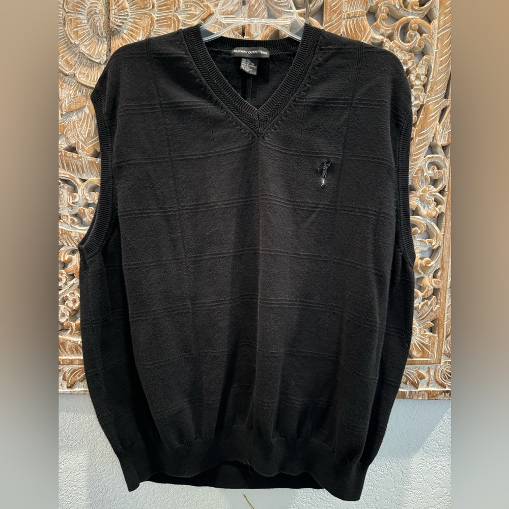 Fairway Outfitters Black Sweater Vest- size XL